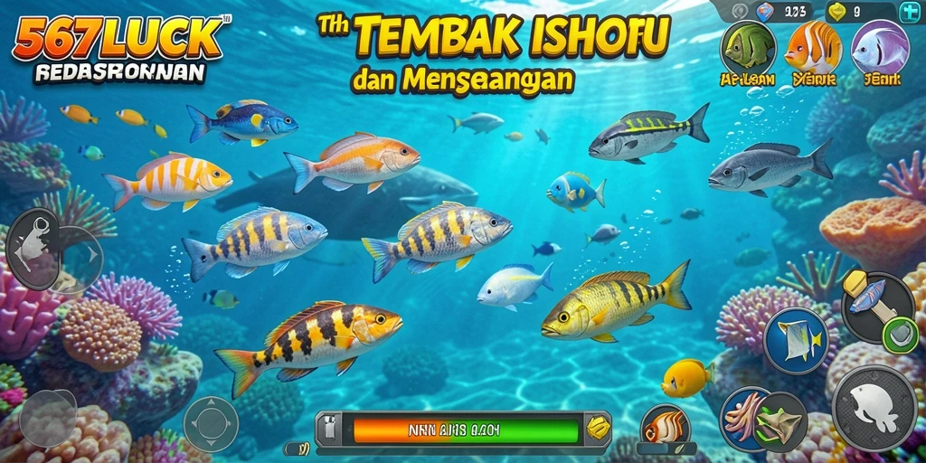 Gameplay seru menembak ikan dengan efek visual menawan.