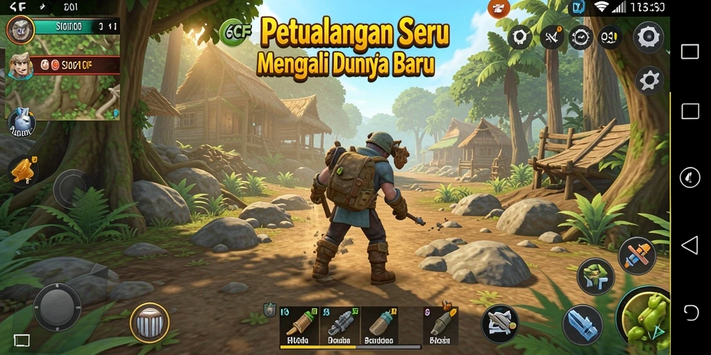 Tangkapan layar utama 6CF menampilkan gameplay petualangan yang mendebarkan.