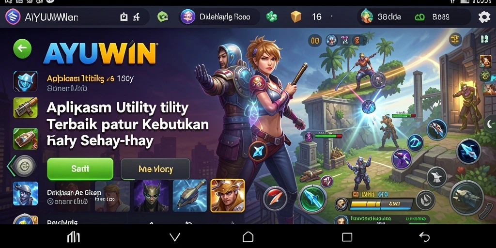Tampilan utama AYUWIN dengan antarmuka yang sederhana dan fungsional.