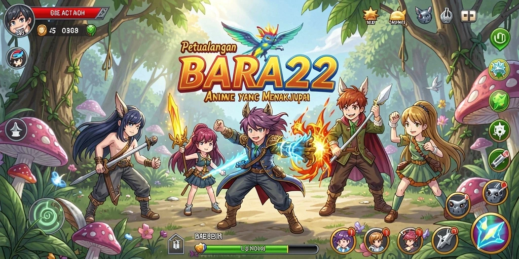 Tampilkan karakter anime dalam aksi seru di BARA22.