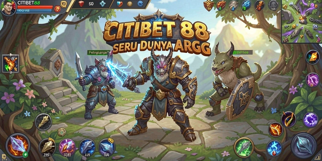 Screenshot gameplay CITIBET88 yang menampilkan aksi pertempuran seru.