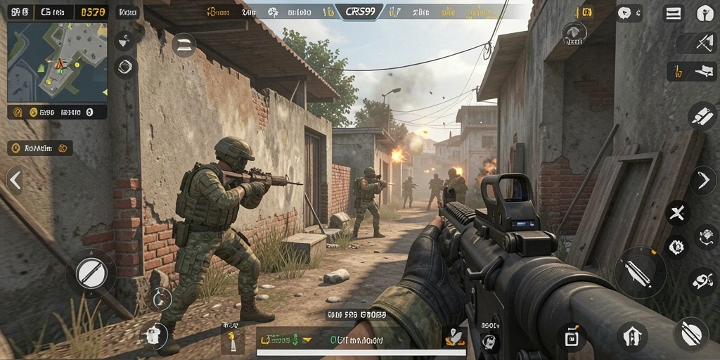 Tampilan gameplay CRS99 yang mendebarkan dan penuh aksi.