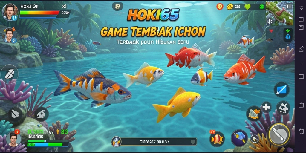Screenshot HOKI65 menampilkan keseruan gameplay Tembak Ikan.