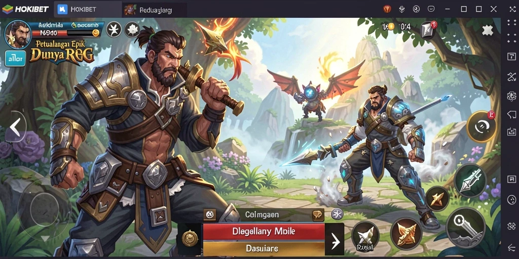 Tampilan gameplay <strong>HOKIBET</strong> yang penuh aksi dan petualangan seru.