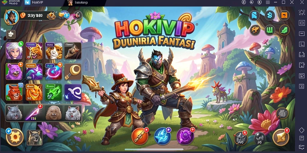 Tampilan gameplay HOKIVIP yang penuh warna dan menantang.