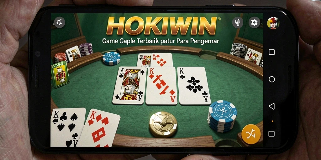 Screenshot HOKIWIN menunjukkan gameplay Gaple yang seru dan interaktif.