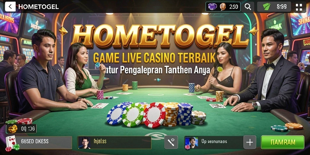 Tampilan gameplay <strong>HOMETOGEL</strong> yang seru dan interaktif di Live Casino.
