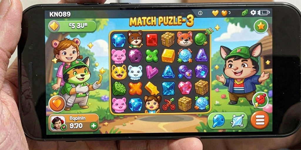 Gameplay menarik KNO89 dalam aksi Match-3 yang mengasyikkan.
