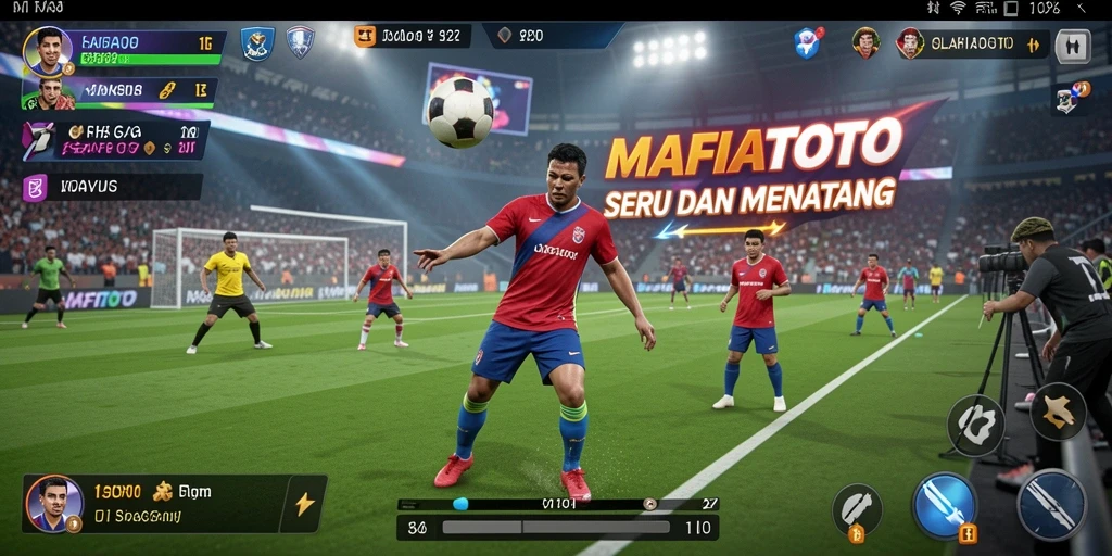 Screenshot gameplay MAFIATOTO menunjukkan aksi olahraga yang mendebarkan.