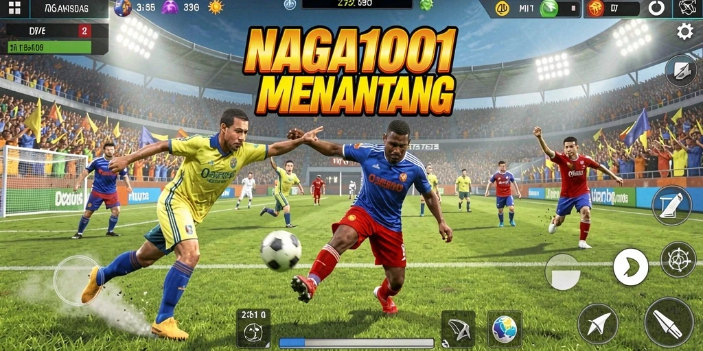 Screenshot utama NAGA1001 menampilkan aksi seru dalam permainan olahraga.