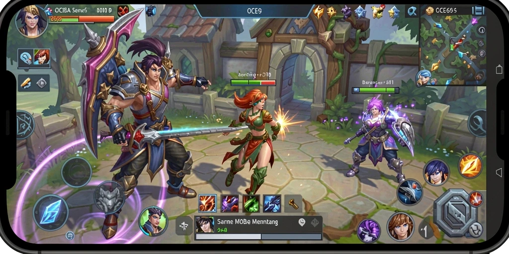 Gameplay seru di OCE69 dengan tim yang bekerja sama.