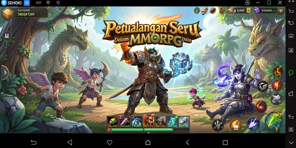 Screenshot gameplay SEHOKI menampilkan aksi seru dalam dunia MMORPG.