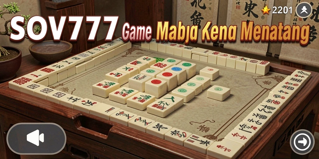 Tampilan gameplay seru di SOV777 saat menyusun ubin Mahjong.