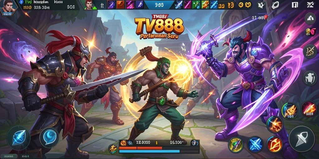 Tangkapan layar dari gameplay seru <strong>TV888</strong> dengan aksi MOBA yang mendebarkan.
