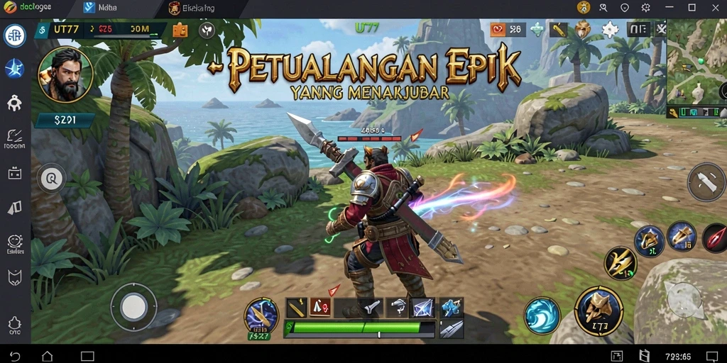 Tampilan gameplay UT77 yang menampilkan aksi petualangan yang seru.