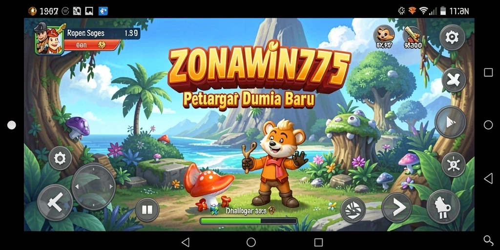 Screenshot utama menampilkan gameplay seru dan penuh petualangan di ZONAWIN777.